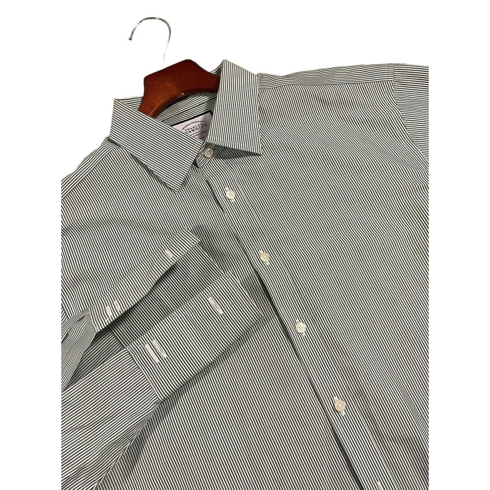 Charles Tyrwhitt Shirt Mens 17  Striped Classic Fit‎ French Cuff Luxury Preppy